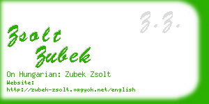 zsolt zubek business card